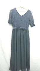 ◇ ⊂ Lace Ladies レースレディース 半袖 ロング丈 ワンピース サイズM ネイビー レディース E  【1410290009093】