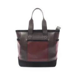 トッズ TOD'S トートバッグ ボルドー/ダークブラウン/ブラ レザー スウェード トートバッグ ユニセックス Used Aのサムネイル