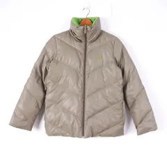 ルコックスポルティフ ダウンジャケット リバーシブル スポーツウエア アウター フード欠品 レディース Mサイズ ベージュ lecoqsportif 【中古】