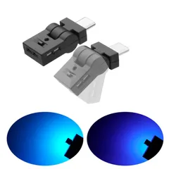 タイプc ミニライト イルミネーション USB給電 小型 RGB アンビエントライト 調光 軽量 メモリー機能 自動点灯 180°首振り 車アクセサリー 照射方向切替 8色 簡単取付 車内用 USB LEDライト 1個入り Type-C GIMUYA