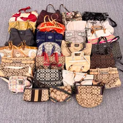 ③比較的美品あり🌈B～Jランク　COACH　　ハンドバッグ　ショルダーバッグ　　bag　レザー　PVC　シグネチャー　ブランドバッグ　まとめ　まとめ売り　27点　「０EL」
