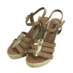 LOUIS VUITTON ルイ ヴィトン  ウェッジソールサンダル  ベージュ系 35 1/2 レディース [240101339216]