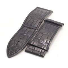 ジャンルソー クロコ ストラップ 黒20-18mm - メルカリ