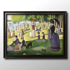 ジョルジュ・スーラ、【グランド・ジャット島】、新品高級額 額装付 Amazon.co.jp: フレーム付きアートプリント、' Sunday Afternoon