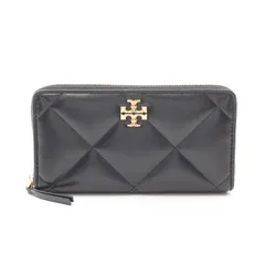 トリーバーチ Tory Burch ラウンド長財布 キラ シェブロン コンチネンタル ウォレット 154989 ブラック レザー キラ ダイヤモンドキルト ジップコンチネンタル ウォレット レディース Used A