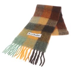 acne studious マフラー　オレンジ　チェック acne studious マフラー オレンジ チェック