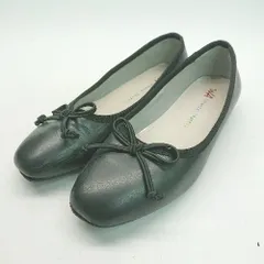 ◇ Oriental Traffic オリエンタルトラフィック スクエアトゥ リボン バレエシューズ サイズ37 ブラック レディース E  【1309040031579】