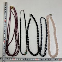 天然石ネックレスまとめ売り 5本 サファイア アメジスト他 SILVER刻印