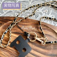 mcs【 ブラック チェン 】携帯ストラップ スマホショルダー ショルダー ストラップ 極太 タグパッチ アウトドア ネックレス iphone 11 12 13 14 キャンプ用品 アウトドア用品 カメラストラップ winterweek