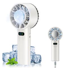 即納：ハンディファン 冷却プレート搭載 「2025夏NEWモデル・瞬間冷却-18℃・16時間連続使用」 Bingoods 携帯扇風機 大風量 冷感 手持ちファン ハンディ扇風機 100段階風量調整 クーラー機能 ミニfan 熱中症対策 USB充電式 静音  1