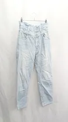 ◇ Θ rienda リエンダ コットン系 ハイウエスト デニムパンツ サイズ24 ブルー レディース E  【1411210015453】