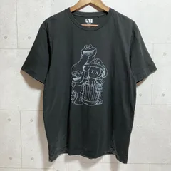 UNIQLO UT ユニクロ KAWS SESAME STREET カウズ セサミストリート コラボ Tシャツ プリント 半袖 トップス L ブラック 黒 メンズ SG313-15