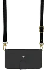 iPhone14Pro ケース 手帳型 アイフォン14 プロ スマホケース スマホショルダー レザー ストラップ ハート シンプル  かわいい 調節可能 130cm  カラー08