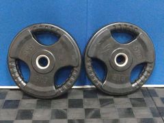 【中古】［BODY MAKER］オリンピックラバープレート5kg（ペア）