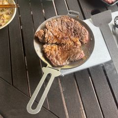 鍛冶屋の頓珍漢 キャンプ フライ鉄板 F220 4.5mm厚 焼き面19cm
