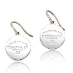 ティファニー Tiffany&co リターントゥ ラウンドチャーム フックピアス シルバー Ag925 レディース【中古】