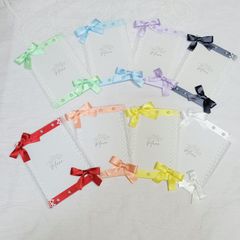 【Sale】【B8】E25 白レースリボン パステルカラートレカケース