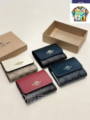 【今日特価】Coach コーチ クラシック三つ折り財布 原版牛皮使用、精美デザインと優れた手触り