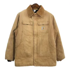 80年代 USA製 Carhartt カーハート トラディショナルジャケット ワーク ベージュ (メンズ L相当) 中古 古着 R6500