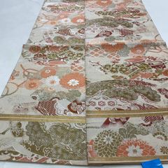丸帯 アンティーク ヴィンテージ 金帯 364cm 花嫁衣装 貸衣装 中古 リサイクル 結婚式 婚礼 着付け 舞台 きもの 着物 3496