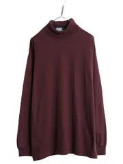【お得なクーポン配布中!】 90s USA製 ポロ ラルフローレン タートルネック 長袖 Tシャツ メンズ L / 古着 オールド ロンT スムース素材 ヘビーウェイト ワンポイント