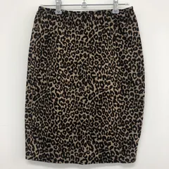【HERE'S】ヒアーズ　ベージュ　S　スカート　ヒョウ柄　ひざ丈　タイトスカート　レディース