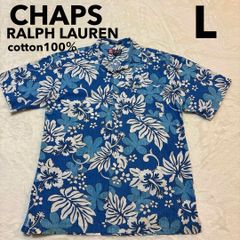 チャップス　CHAPS コットンアロハシャツ　サイズL ボタニカル柄