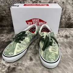 【未使用】Supreme×VANS/シュプリーム×バンズ【23SS】Skate Era Dollar Bill Green/スケート エラ ダラービルグリーン スニーカー/26.0