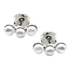 【シルバー×ピアス】[Cream dot. クリームドット公式] ピアス レディース 金属アレルギー ニッケルフリー 小ぶり パール 3連 上品 エレガント シンプル