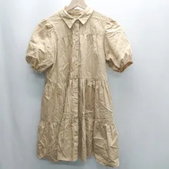 ◇ ⊂ ZARA ザラ 半袖 ミニ ワンピース サイズS ベージュ系 レディース E  【1410290050347】