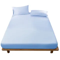 新品 ボックスシーツ 吸水速乾 マットレスカバー ベッドシーツ シーツ ベッドカバー 柔らかな触感 吸汗 マチ部分約30cm 着脱簡単 通気性 丸洗い可能 快眠 (ブルー キング・180X200X30cm)