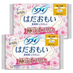 【迅速発送】【まとめ買い】ソフィ はだおもい 極うすスリム 175 軽い日用 羽なし 17.5cm 34コ入×2個パック(unicharm Sofy)のサムネイル