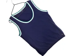 TOMMY HILFIGER トミーヒルフィガー ノースリーブ ニット セーター sizeS/紺 ■◆ レディース