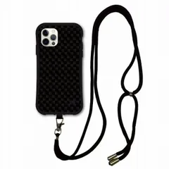 [iPhoneSE 第3世代/第2世代] スマホショルダー付 iPhone16 Plus i-coronケース アイフォン 15 Plus 14 Pro Max 13 12 11 スマホケース 耐衝撃 カバー 背面保護 チェッカー ブラック かわいい