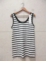 【未使用】【タグ付き】AZUL basic アズールベーシック タンクトップ ノースリーブ ボーダー ブラック ホワイト Sサイズ