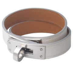 エルメス HERMES ケリー ドゥブルトゥール ブレスレット C刻印 T2 ホワイト スイフト
