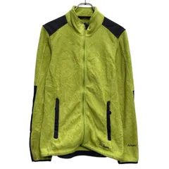 L.L.Bean フリースジャケット M イエロー チャコールグレー エルエルビーン ジップアップ モックネック 古着卸 アメリカ仕入 a702-6808
