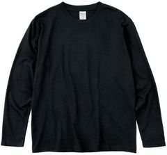 00102-CVL/Printstar 5.6オンス ヘビーウェイト長袖Tシャツ/ブラック