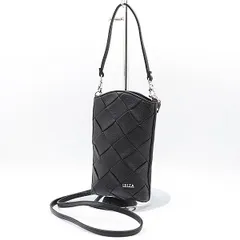 良品 イビザ レザー ブラック 編み込み シルバー金具 ショルダーバッグ NSY 2000000 NSK