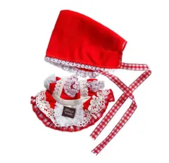 10cm20cmぬいぐるみ用 着せ替え服 ぬい服 赤ずきんワンピース 2点セット