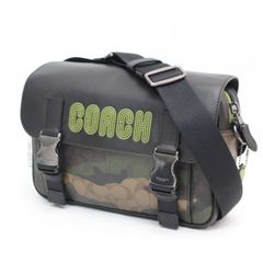 IS405)【未使用品】COACH コーチ トラック クロスボディ ショルダーバッグ シグネチャー キャンバス カモ プリント アンド コーチ パッチ CC018 迷彩 カモフラ