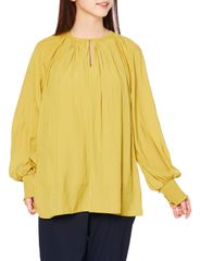Size:0_Color:イエロー [ミラオーウェン] 袖ボリュームヴィンテージブラウス 09WFT211157 レディース YEL 0