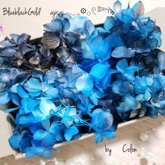 ゆめあじさい❁.。*.ブラックブルー　花材　プリザーブドフラワー