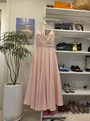 ZARA(ザラ) ピンク リネン スリップ ワンピース キャミソール