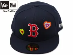 NEWERA【ニューエラ】59FIFTY CHAIN STITCH HEART BOSTON REDSOX NAVY チェーンステッチハート ボストン レッドソックス ネイビー　7 3/8 20987