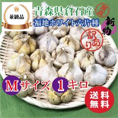 青森県倉石産 福地ホワイト六片種 Mサイズ10キロ 送料無料 上級品】青森県倉石産にんにく福地ホワイト6片 2L 1kg - メルカリ