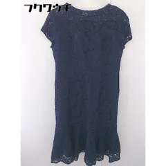 ◇ GIRL ガール レース 半袖 膝下丈 ワンピース サイズ2L ネイビー系 レディース  【1109030011686】