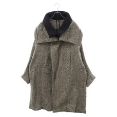 Y's (ワイズ) HERRINGBONE CAPE COAT ヘリンボーン ケープコート ブラック/ホワイト YV-C07-111のサムネイル