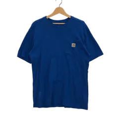 Carhart カーハート ポケットTシャツ 半袖 Tシャツ ワンポイント刺繡 メキシコ製 Mサイズ ブルー