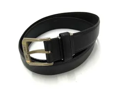 ChristianDior クリスチャンディオール ヴィンテージ レザー シルバー金具 ベルト メンズ ブラック系 DJ7113